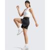 image:imageG4Free Chillwhisp Split Running Shorts for Women 3 Builtin Shorts for Athletic Workout GymBlackBlack