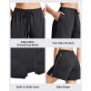 image:imageG4Free Chillwhisp Split Running Shorts for Women 3 Builtin Shorts for Athletic Workout GymBlackBlack