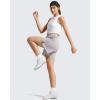 image:imageG4Free Chillwhisp Split Running Shorts for Women 3 Builtin Shorts for Athletic Workout GymPure Chime Gray