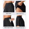 image:imageG4Free Chillwhisp Workout Shorts Women 25 A Line Elastic Waistband with Zipper Pockets for Running Casual SummerBlack