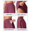 image:imageG4Free Chillwhisp Workout Shorts Women 25 A Line Elastic Waistband with Zipper Pockets for Running Casual SummerDark Burgundy