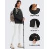 image:imageG4Free Lightbreeze Side Slits Workout Long Sleeve Shirts for Women  UPF 50 Crewneck Tops with Thumbholes Loose CasualBlack