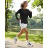 image:imageG4Free Lightbreeze Side Slits Workout Long Sleeve Shirts for Women  UPF 50 Crewneck Tops with Thumbholes Loose CasualBlack