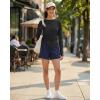 image:imageG4Free Lightbreeze Side Slits Workout Long Sleeve Shirts for Women  UPF 50 Crewneck Tops with Thumbholes Loose CasualBlack