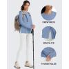 image:imageG4Free Lightbreeze Side Slits Workout Long Sleeve Shirts for Women  UPF 50 Crewneck Tops with Thumbholes Loose CasualDusty Blue
