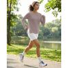 image:imageG4Free Lightbreeze Side Slits Workout Long Sleeve Shirts for Women  UPF 50 Crewneck Tops with Thumbholes Loose CasualGray Lilac