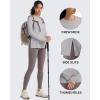 image:imageG4Free Lightbreeze Side Slits Workout Long Sleeve Shirts for Women  UPF 50 Crewneck Tops with Thumbholes Loose CasualSilver Gray