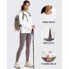 image:imageG4Free Lightbreeze Side Slits Workout Long Sleeve Shirts for Women  UPF 50 Crewneck Tops with Thumbholes Loose CasualWhite