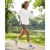 image:imageG4Free Lightbreeze Side Slits Workout Long Sleeve Shirts for Women  UPF 50 Crewneck Tops with Thumbholes Loose CasualWhite