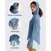 image:imageG4Free Lightbreeze UPF 50 UV Long Sleeve Shirts for Women  Sun Hoodie with Thumholes Hiking CasualDusty Blue