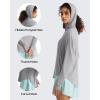 image:imageG4Free Lightbreeze UPF 50 UV Long Sleeve Shirts for Women  Sun Hoodie with Thumholes Hiking CasualSilver Gray