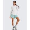 image:imageG4Free Lightbreeze UPF 50 UV Long Sleeve Shirts for Women  Sun Hoodie with Thumholes Hiking CasualWhite
