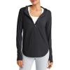 image:imageG4Free Skimetic Womens UPF 50 Sun Shirts with Hoodie Long Sleeve Workout Tops Half Zip Rash Guard Hiking FishingBlack