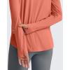 image:imageG4Free Skimetic Womens UPF 50 Sun Shirts with Hoodie Long Sleeve Workout Tops Half Zip Rash Guard Hiking FishingBurnt Orange