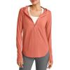 image:imageG4Free Skimetic Womens UPF 50 Sun Shirts with Hoodie Long Sleeve Workout Tops Half Zip Rash Guard Hiking FishingBurnt Orange