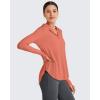 image:imageG4Free Skimetic Womens UPF 50 Sun Shirts with Hoodie Long Sleeve Workout Tops Half Zip Rash Guard Hiking FishingBurnt Orange