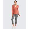image:imageG4Free Skimetic Womens UPF 50 Sun Shirts with Hoodie Long Sleeve Workout Tops Half Zip Rash Guard Hiking FishingBurnt Orange
