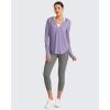 image:imageG4Free Skimetic Womens UPF 50 Sun Shirts with Hoodie Long Sleeve Workout Tops Half Zip Rash Guard Hiking FishingGray Purple