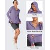image:imageG4Free Skimetic Womens UPF 50 Sun Shirts with Hoodie Long Sleeve Workout Tops Half Zip Rash Guard Hiking FishingGray Purple