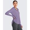 image:imageG4Free Skimetic Womens UPF 50 Sun Shirts with Hoodie Long Sleeve Workout Tops Half Zip Rash Guard Hiking FishingGray Purple