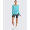 image:imageG4Free Skimetic Womens UPF 50 Sun Shirts with Hoodie Long Sleeve Workout Tops Half Zip Rash Guard Hiking FishingLake Blue
