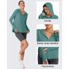 image:imageG4Free Skimetic Womens UPF 50 Sun Shirts with Hoodie Long Sleeve Workout Tops Half Zip Rash Guard Hiking FishingMyrtle Green