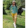 image:imageG4Free Skimetic Womens UPF 50 Sun Shirts with Hoodie Long Sleeve Workout Tops Half Zip Rash Guard Hiking FishingMyrtle Green