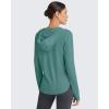 image:imageG4Free Skimetic Womens UPF 50 Sun Shirts with Hoodie Long Sleeve Workout Tops Half Zip Rash Guard Hiking FishingMyrtle Green