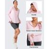 image:imageG4Free Skimetic Womens UPF 50 Sun Shirts with Hoodie Long Sleeve Workout Tops Half Zip Rash Guard Hiking FishingPink