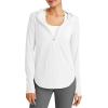image:imageG4Free Skimetic Womens UPF 50 Sun Shirts with Hoodie Long Sleeve Workout Tops Half Zip Rash Guard Hiking FishingWhite