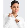 image:imageG4Free Skimetic Womens UPF 50 Sun Shirts with Hoodie Long Sleeve Workout Tops Half Zip Rash Guard Hiking FishingWhite