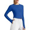 image:imageG4Free Womens UPF 50 Long Sleeve Rash Guard Athletic ShirtBlue