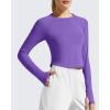image:imageG4Free Womens UPF 50 Long Sleeve Rash Guard Athletic ShirtDark Purple