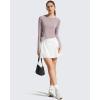 image:imageG4Free Womens UPF 50 Long Sleeve Rash Guard Athletic ShirtGray Lilac