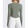 image:imageG4Free Womens UPF 50 Long Sleeve Rash Guard Athletic ShirtGray Olive