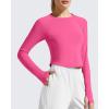 image:imageG4Free Womens UPF 50 Long Sleeve Rash Guard Athletic ShirtHot Pink