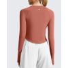 image:imageG4Free Womens UPF 50 Long Sleeve Rash Guard Athletic ShirtJam Brown