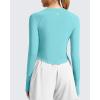 image:imageG4Free Womens UPF 50 Long Sleeve Rash Guard Athletic ShirtLake Blue