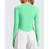 image:imageG4Free Womens UPF 50 Long Sleeve Rash Guard Athletic ShirtMint Green
