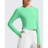 image:imageG4Free Womens UPF 50 Long Sleeve Rash Guard Athletic ShirtMint Green