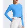 image:imageG4Free Womens UPF 50 Long Sleeve Rash Guard Athletic ShirtOcean Blue