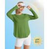 image:imageG4Free Womens UPF 50 UV Shirts Long Sleeve Workout Sun Shirt Outdoor Gym Hiking Tops Quick Dry Lightweight Casual YogaArmy Green