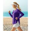 image:imageG4Free Womens UPF 50 UV Shirts Long Sleeve Workout Sun Shirt Outdoor Gym Hiking Tops Quick Dry Lightweight Casual YogaDark Purple
