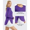 image:imageG4Free Womens UPF 50 UV Shirts Long Sleeve Workout Sun Shirt Outdoor Gym Hiking Tops Quick Dry Lightweight Casual YogaDark Purple