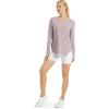 image:imageG4Free Womens UPF 50 UV Shirts Long Sleeve Workout Sun Shirt Outdoor Gym Hiking Tops Quick Dry Lightweight Casual YogaGray Lilac