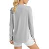 image:imageG4Free Womens UPF 50 UV Shirts Long Sleeve Workout Sun Shirt Outdoor Gym Hiking Tops Quick Dry Lightweight Casual YogaGrey