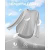 image:imageG4Free Womens UPF 50 UV Shirts Long Sleeve Workout Sun Shirt Outdoor Gym Hiking Tops Quick Dry Lightweight Casual YogaGrey
