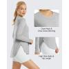 image:imageG4Free Womens UPF 50 UV Shirts Long Sleeve Workout Sun Shirt Outdoor Gym Hiking Tops Quick Dry Lightweight Casual YogaGrey