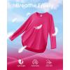 image:imageG4Free Womens UPF 50 UV Shirts Long Sleeve Workout Sun Shirt Outdoor Gym Hiking Tops Quick Dry Lightweight Casual YogaHot Pink