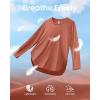 image:imageG4Free Womens UPF 50 UV Shirts Long Sleeve Workout Sun Shirt Outdoor Gym Hiking Tops Quick Dry Lightweight Casual YogaJam Brown
